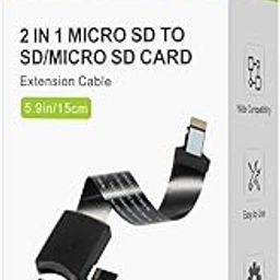 LANMU 2 in 1 Micro SD to SD/Micro SD Card Extension Cable Extender Adapter Compatible with Ender 3/Pro/3 V2,Ender 5/Pro/Plus, CR-10S and More 3D Printers(5.9in/15cm)-3