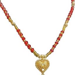Red Crystal Beads Mangalsutra for Womens Small Size (16 inch)-image-1