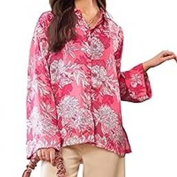 sassafras Women Floral Oversize Shirt-picture-18