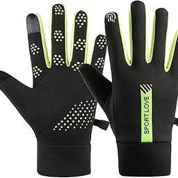 CALANDIS™ Winter Gloves Hand Warmer Mittens for Outdoor Activities Motorcycling Biking Women Slip on Black and Green | Gloves & Mittens | Clothing | Winter Sports-image-1