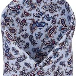 Men Blue Print Party Pocket Square-image-92