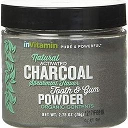 Natural Whitening Tooth & Gum Powder with Activated Charcoal (2.75 oz) (Spearmint)-image-55