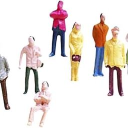 MERISHOPP® 100pcs Painted Model Train People Figures Scale TT (1 to 100)|Toys & Hobbies | Model Railroads & Trains | HO Scale-5