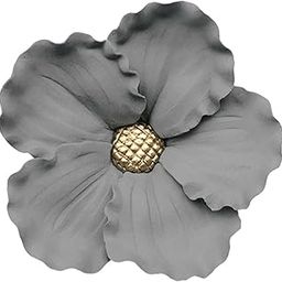 UJEAVETTE Ceramics Flower Decor 3D Floral Sculpture Sculpture for Wall Background 9cm Style D-image-67