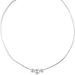 925 Pure Silver Pair of 3 Ball Anklet/Payal With Snake Pattern With Star Charms in Pure Sterling Silver For Girls and Women (Single Piece, 4.5 Grams)-18