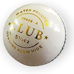 White Leather Club Cricket Ball (2 Part) Pack of 1 for Beginners Practice Session/Crricket Drills-image-38