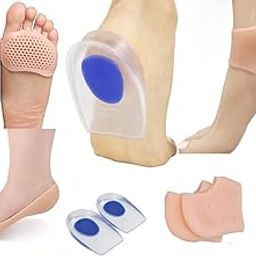 Spefez Insole Silicon Gel Heel Pads, Anti Crack, Full Length, Toe Protecter For Pain Relief Repair, Anti-skidding, Support Slippers (Combo) (SF-Heel Combo 4)-image-66