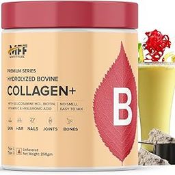 MyFitFuel Hydrolyzed Bovine Collagen (250gm, Unflavored) with Biotin, Hyaluronic Acid, Zinc, Vitamin C & Glucosamine | For Skin, Hair, Nails & Joints-53