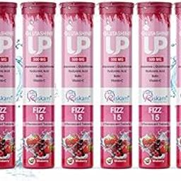 Raskam Glutathione Tablets Japanese L Glutathione 15 Effervescent Tablet In Mixberry Flavour With Collagen Aloevera Biotin Vitamin-c Hyaluronic Acid For Skin Glow & Hydration (Pack of 6)-3