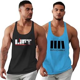 BAB Men's Activewear Vest | Polyester Fabric | Printed Sando for Gym & Sports - Pack of 2-image-22