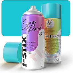 Spray Paints High Gloss 400ml | Multi Purpose Acrylic Paints (Light Sky Blue)-image-91