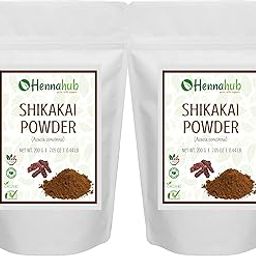 HENNAHUB Natural Shikakai Powder for Hair, Natural Organic Herbs, Hair Strengthening, Shine, Conditioning, Pack of 2 each 200gm-image-80