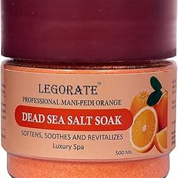 Legorate Professional Orange Pedicure & Manicure Dead Sea Salt Soak For Relaxation & Refreshing Skin. 500 ml-image-5