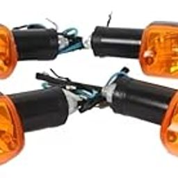 BIKEBLOOM Side, Rear, Front Halogen Indicator Light for Hero Passion, Passion Plus (Orange) (Pack of 4)-11