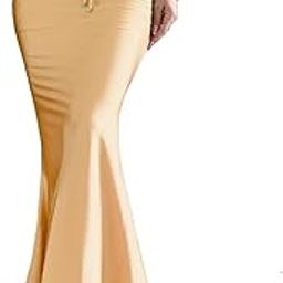 Women's Perfect Curvy Look Saree Shapewear | Seamless, Comfortable & Slimming Petticoat | Body Shaper for Sarees & Lehengas (X-Large_ Gold) &7035-image-71