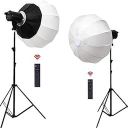 GIFTMAX Professional LED Lantern SoftBox Soft Light Modifier with 9ft Stand, Remote Control, Stand Bag (Pack of 2) for Photography, Studio, YouTube, Shoot-picture-10