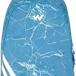 Polyester Wc 1 Cracks Standard Backpack Blue (11910) (Medium Size)-1