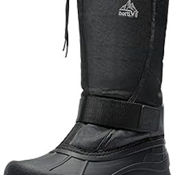 Men's Waterproof Hiking Winter Snow Boots Insulated Fur Liner Lightweight Outdoor Tall Booties Black-image-64