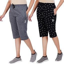 GUIDE Women Cotton Regular Fit Printed Capri (Pack of 2)-image-31