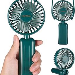 Topzeal Mini Portable hand Fan, Small Size Foldable Table Fan High Speed, 1500mAh Battery Rechargeable Handheld Fan, USB Charging Fan for Women Men Kids, Quiet Personal neck Fan for Summer (Green)-8