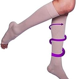 Sorgen Royale (Microfiber) Extra Soft Superior Fabric Medical Compression Stockings for Varicose Veins Class 2 Knee Length for men and women with free wearing glider (Small)-image-111