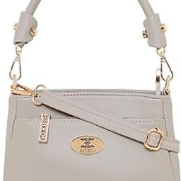 Grey Color Puller Solid Small Slingbag For Women-image-15