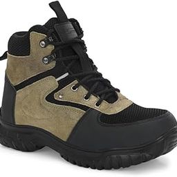 Ozarro Olive Genuine Leather Steel Toe Safety Shoe S4446-image-90