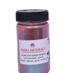 Kedia C-9 Chameleon Mica Powder Color Shift Pigment Powder Color Changing Pigment Powder for Epoxy Resin Painting Candle Making Slime Coating art Bike paint Car paint (10 gm/jar)-picture-0