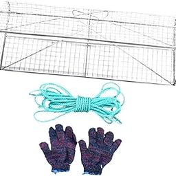 CALANDIS™ River Snail Tool Cast Cage with Rope and Gloves Snail Cage 60x20x18cm | Nets | Fishing Equipment | Fishing-picture-28