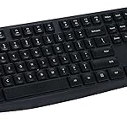HP CS10 Wireless Keyboard Mouse Combo/2.4 GHz Wireless Connection/Ergonomic Design/Energy and Electricity Saving/Plug and Play, Intelligent Dormancy/Drop Key Cap/ 1600 dpi/Black (7YA13PA)-1