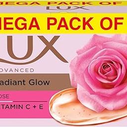 Lux Radiant Glow rose Vitamin C & E For Superior Glow Offer Pack of 8 x 150g-12