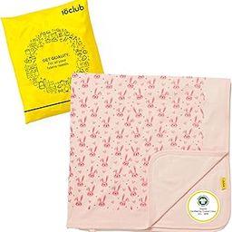 MY NEWBORN by 10 CLUB Baby Blanket Wrapper | 100% Organic Cotton | Baby Blankets Newborn 0-2 years | Baby Swaddle wrap for New Born | Baby Shower Gift (Rabbit)-image-43