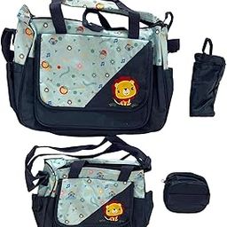 LOOM TREE Diaper Bag Set with Pockets with Bottle Bag with Lunch Bag Shoulder Backpack Dark Blue | Diapering | Diaper Bags-image-15