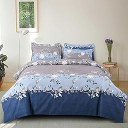 Fablicious Super Soft Glace Cotton King Size Duvet Cover/Razai Cover/Comforter Cover/Quilt Cover Double Bed with Zipper Closure 90x100 inch (Multicolor)-image-65