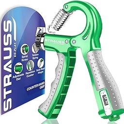 Strauss Adjustable Hand Grip with Smart Counter | Adjustable Resistance (10KG - 60KG) | Hand Gripper for Home & Gym Workouts | Perfect for Finger & Forearm Hand Exercises for Men & Women (Green)-image-75