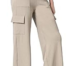 Women's Cotton Blend Cargo Pants with Pockets | High Waist Ribbed Stretchable Trousers-10