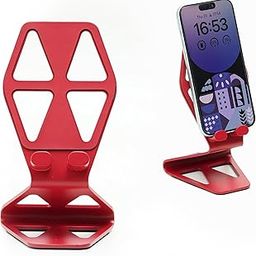 NUMIN Facet Phone & Tablet Stand Red | Tablet & Mobile Holder for All Smartphones, Tabs, Kindle, iPad Mobile Holding Tabletop Stand, Sturdy Rust Free Metal Design | Anti Slip leatherite Surface-image-19