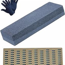 DUMDAAR Sharpening Stone COMBINATION STONE Double Side Whetstone Grindstone Professional Fixed Angle Diamond Kitchen Knife Sharpener with DIAMOND SHARPENING STONE Hone Set and GLOVES-picture-2