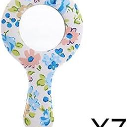 UJEAVETTE® 7xVintage Style Round Handheld Travel Makeup Mirror Compact Vanity Mirror Pattern 4-picture-2