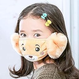 Cotton Girl'S And Boy'S Warm Winter Face Mask With Ear Protective Mouth Mask Windproof Earmuffs Anti Dust Winter Mask (6 To 12 Year) Multicolor-image-87
