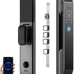 Golens X112 Luxury Smart Digital Door Lock | 6 Ways Unlocking | Fingerprint | Mobile App | RFID Card | PIN | OTP | Mechanical Key | Smart Lock for Home & Office | Keyless Entry Digital Lock-0