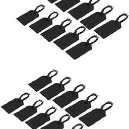 MERISHOPP 20 Pieces Pu Leather Luggage Tag Travel Suitcase Id Label Security Tag Black|Computers/Tablets & Networking | Laptop & Desktop Accessories | Laptop Cases & Bags-24