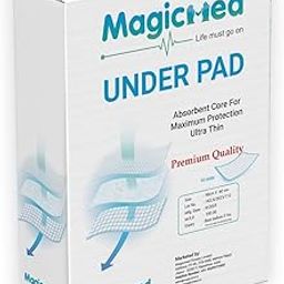 Magicmed Premium Underpads ,White, 5-Layer Absorbency, Waterproof Protection for Adults, Super Soft Polymer, Ideal for Incontinence, Bed Wetting & Senior Care Pack of 4-picture-5