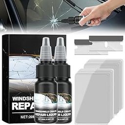 Windshield Repair Kit, Quick Fix for Chips, Cracks, Bulls-Eye & Star Damage, Nano Glass Repair Kit, Easy Car Windshield Repair Solution Windshield Repair Kit for Chips Pack of 2-15