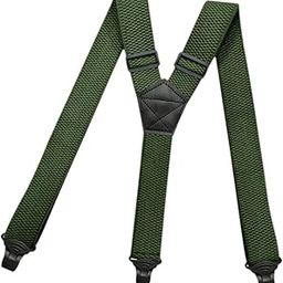 Mens Suspender Heavy Duty Adjustable Y Type Elastic Straps Hidden Suspenders green-image-65