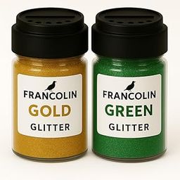 Francolin Glitter | Gold & Green | Resin Art | Glitter – Shimmer for Epoxy, Tumblers, Slime & Nail Art – Cosmetic Grade – 75g*2-image-77