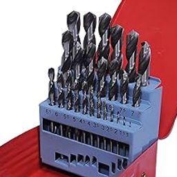Jon Bhandari Tools 25pc Premium Straight Shank Jobber HSS Drill Bit Set Heavy Duty, High Speed Steel-2