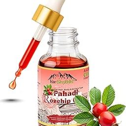 HimShuddhi Pahadi 100% Pure Rosehip Seed Oil For Face Massage, Makeup Prep, Under Eyes,Scar Fading, Anti-Aging, Cuticles, Glow & Acne Marks | Purest Wild Rose hip Extract oil for Men & Women - 30ml-23