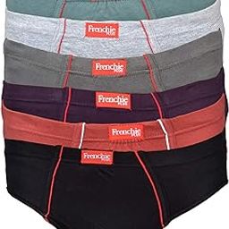 Frenchie Plus Men's Combed Cotton Underwear (Assorted Colour, 2XL, 100 cm) - Pack of 6-23