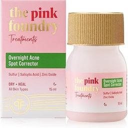The Pink Foundry Acne Spot Corrector with Salicylic Acid & Sulfur for Active Acne, Blackheads & Whiteheads | Reduce pimple with overnight use | All Skin Types | Dermatologically Tested | 15ml-2